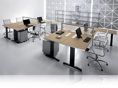 Перегородки на стол боковые из стекла